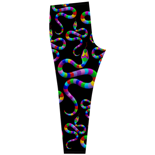 Snake Psychedelic Rainbow Colors Cassandra Women's Leggings (Model L01)