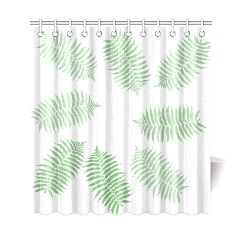 fern branches pattern Shower Curtain 69"x72"