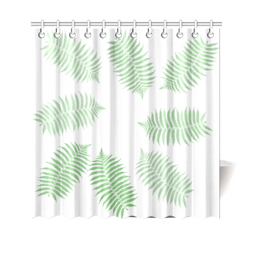 fern branches pattern Shower Curtain 69"x70"