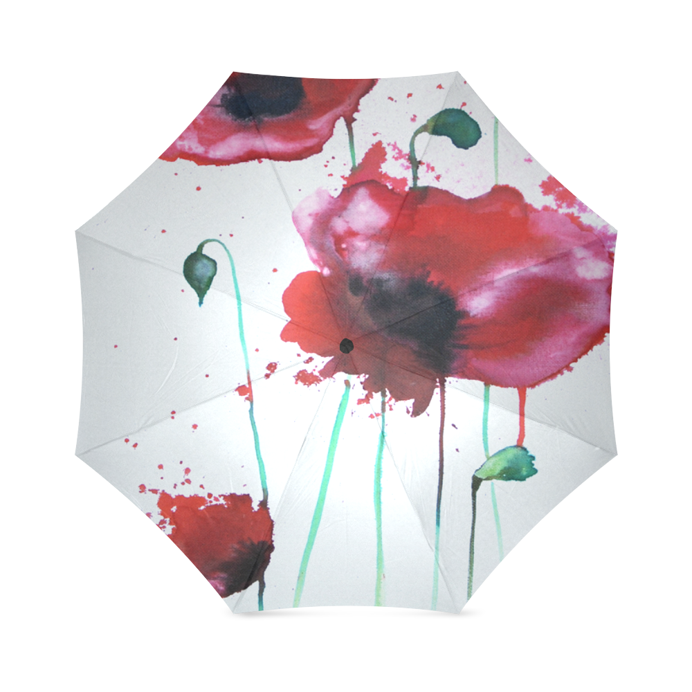 Poppies Umbrella Foldable Umbrella (Model U01)