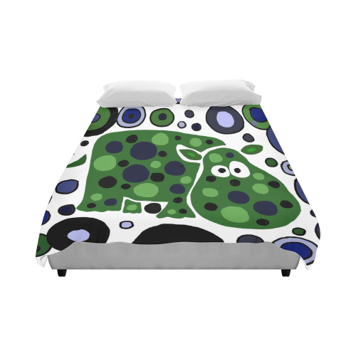 Cool Funny Hippo Abstract Art Duvet Cover 86"x70" ( All-over-print)