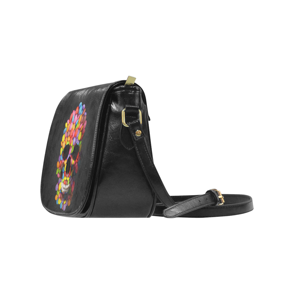 Halloween Candy Sugar Skull Classic Saddle Bag/Small (Model 1648)