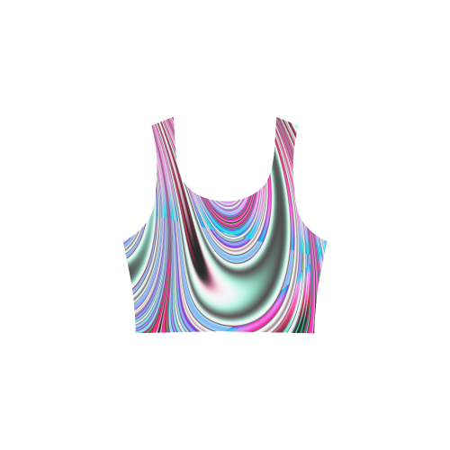 Pastel Ocean Waves Fractal Abstract Atalanta Sundress (Model D04)