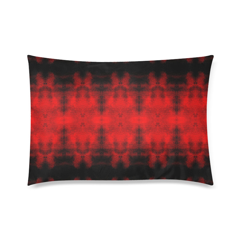 Red Black Gothic Pattern Custom Zippered Pillow Case 20"x30" (one side)