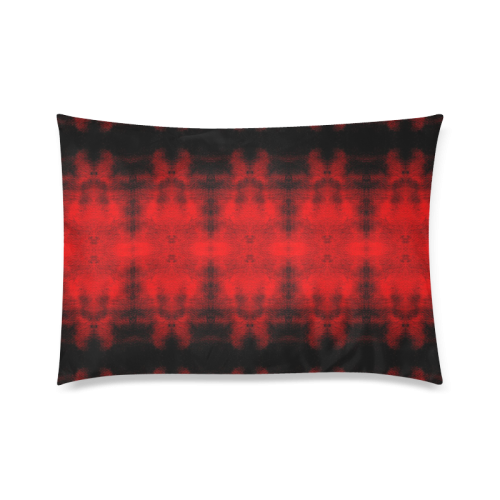 Red Black Gothic Pattern Custom Zippered Pillow Case 20"x30" (one side)