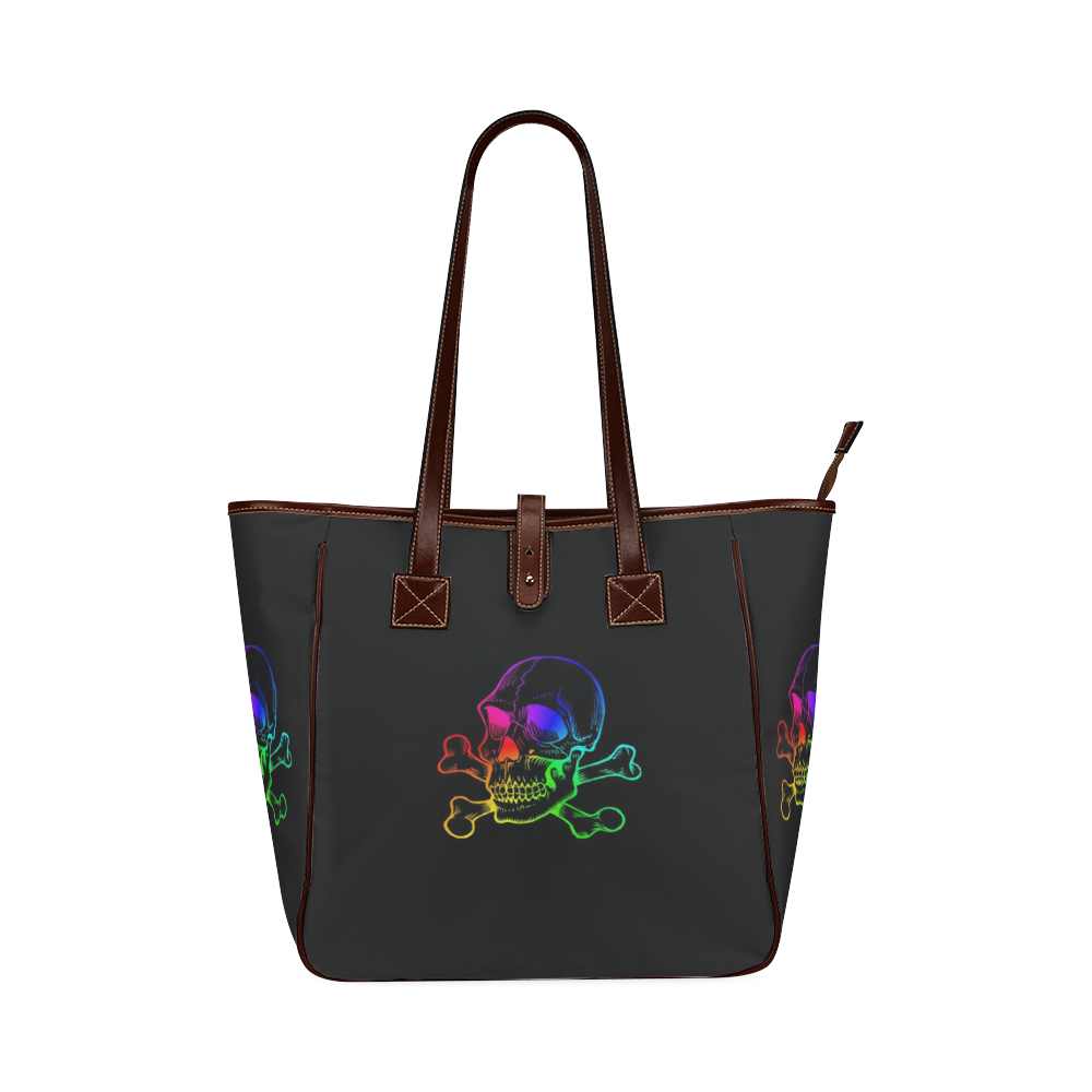 Skull 816 (Halloween) rainbow Classic Tote Bag (Model 1644)