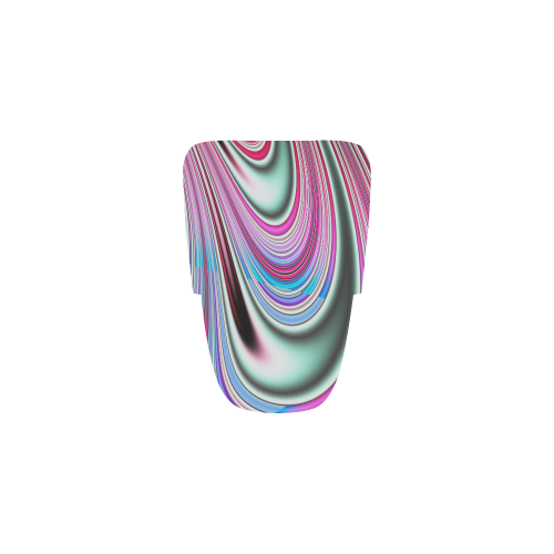 Pastel Ocean Waves Fractal Abstract Women’s Running Shoes (Model 020)