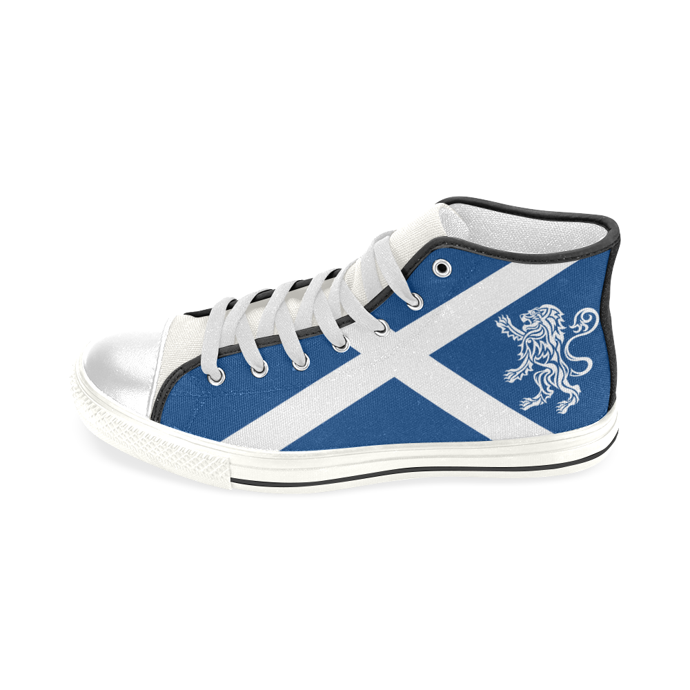 Tribal Lion Rampant and Saltire Flag by ArtformDesigns Men’s Classic High Top Canvas Shoes (Model 017)