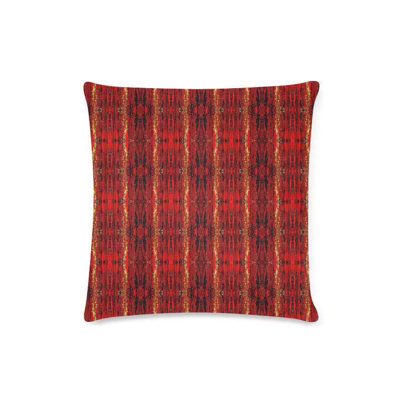 Red Gold, Old Oriental Pattern Custom Zippered Pillow Case 16"x16"(Twin Sides)