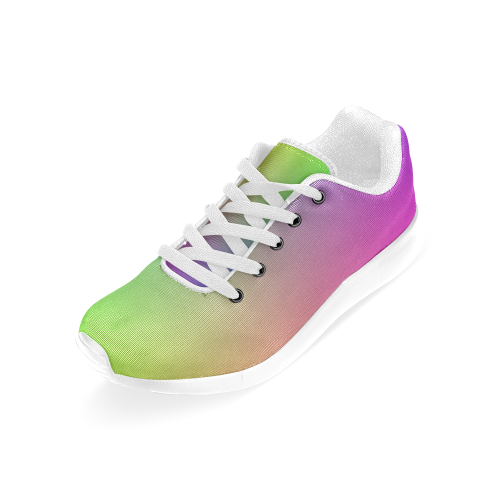 Rainbow Sidewalk Chalk Wash Men’s Running Shoes (Model 020)