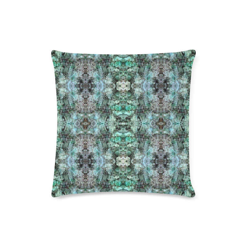 Green Black Gothic Pattern Custom Zippered Pillow Case 16"x16" (one side)