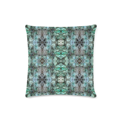 Green Black Gothic Pattern Custom Zippered Pillow Case 16"x16" (one side)
