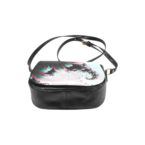 Twilight Comes To The Meadow Fractal Abstract Classic Saddle Bag/Large (Model 1648)