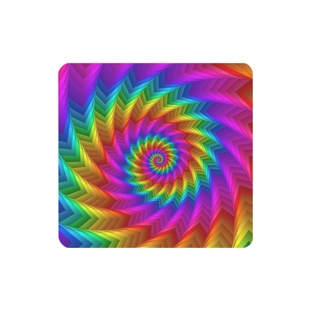 Psychedelic Rainbow Spiral Fractal Women's Clutch Wallet (Model 1637)