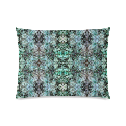 Green Black Gothic Pattern Custom Picture Pillow Case 20"x26" (one side)