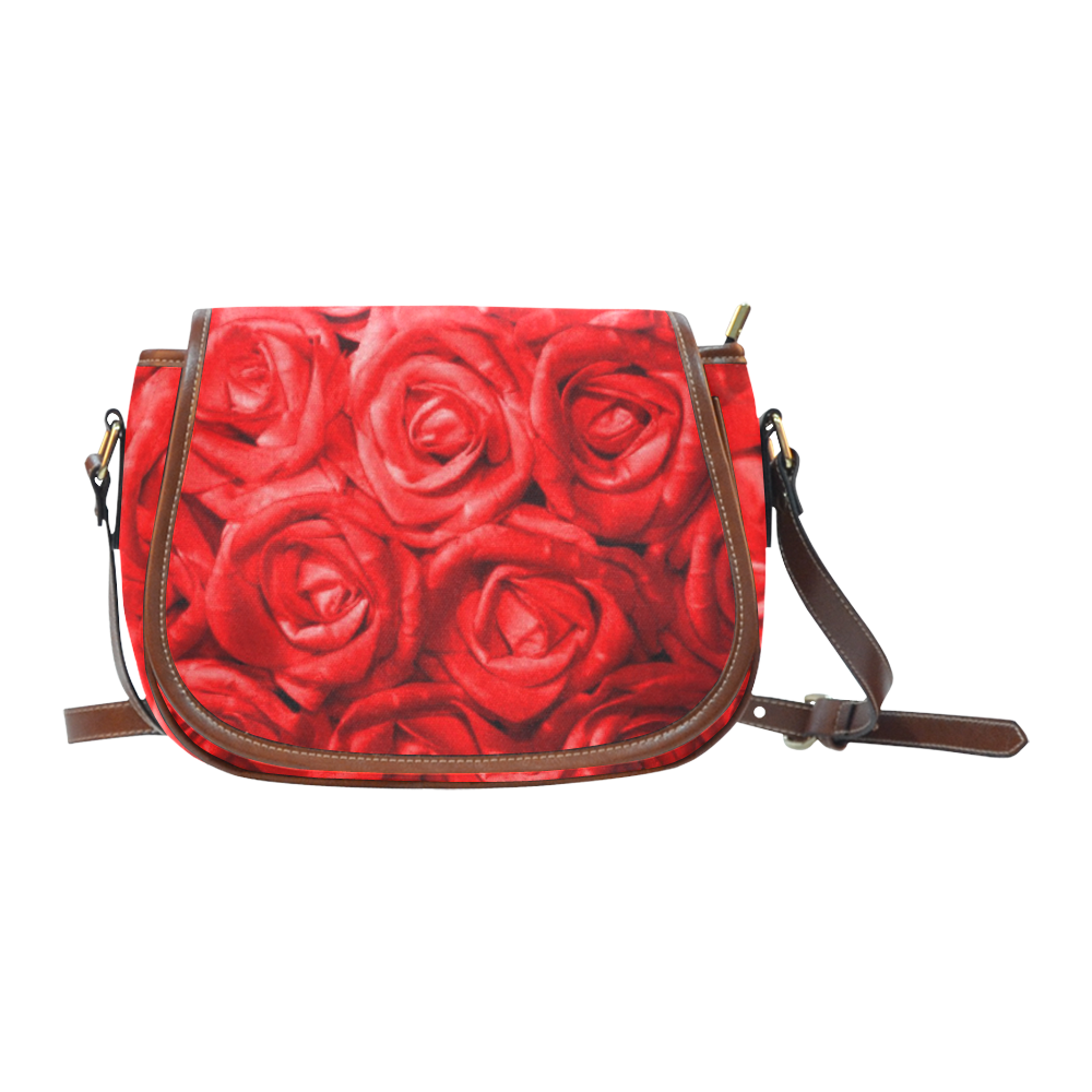 gorgeous roses L Saddle Bag/Large (Model 1649)