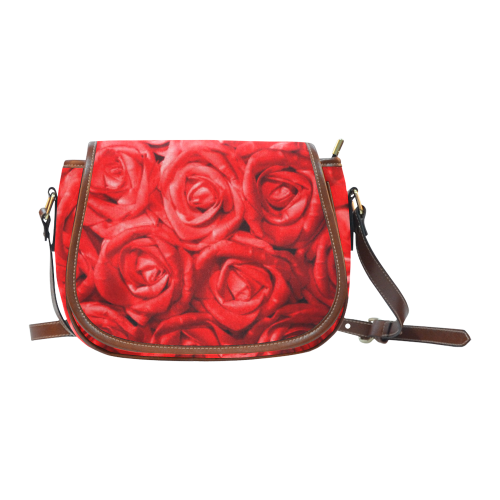 gorgeous roses L Saddle Bag/Large (Model 1649)