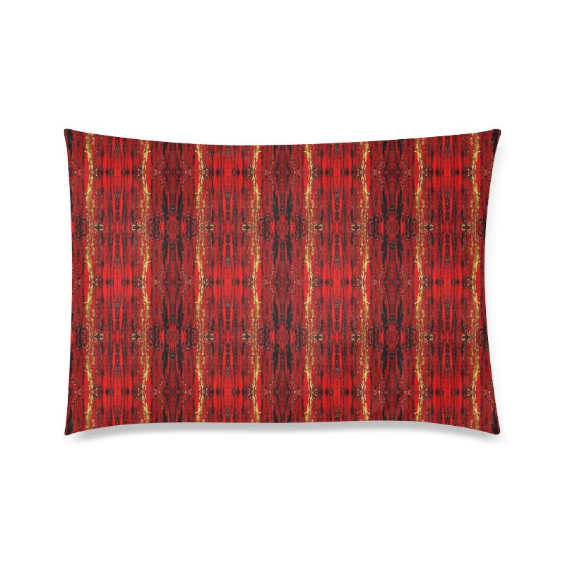 Red Gold, Old Oriental Pattern Custom Zippered Pillow Case 20"x30" (one side)