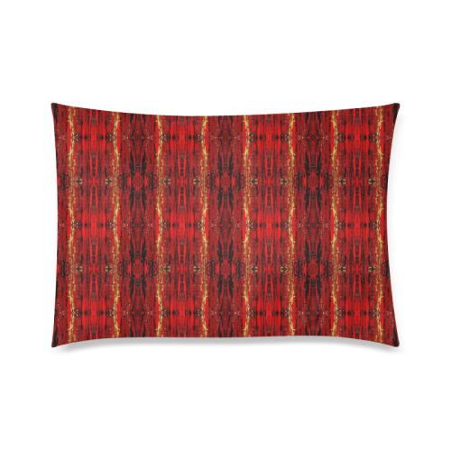 Red Gold, Old Oriental Pattern Custom Zippered Pillow Case 20"x30" (one side)