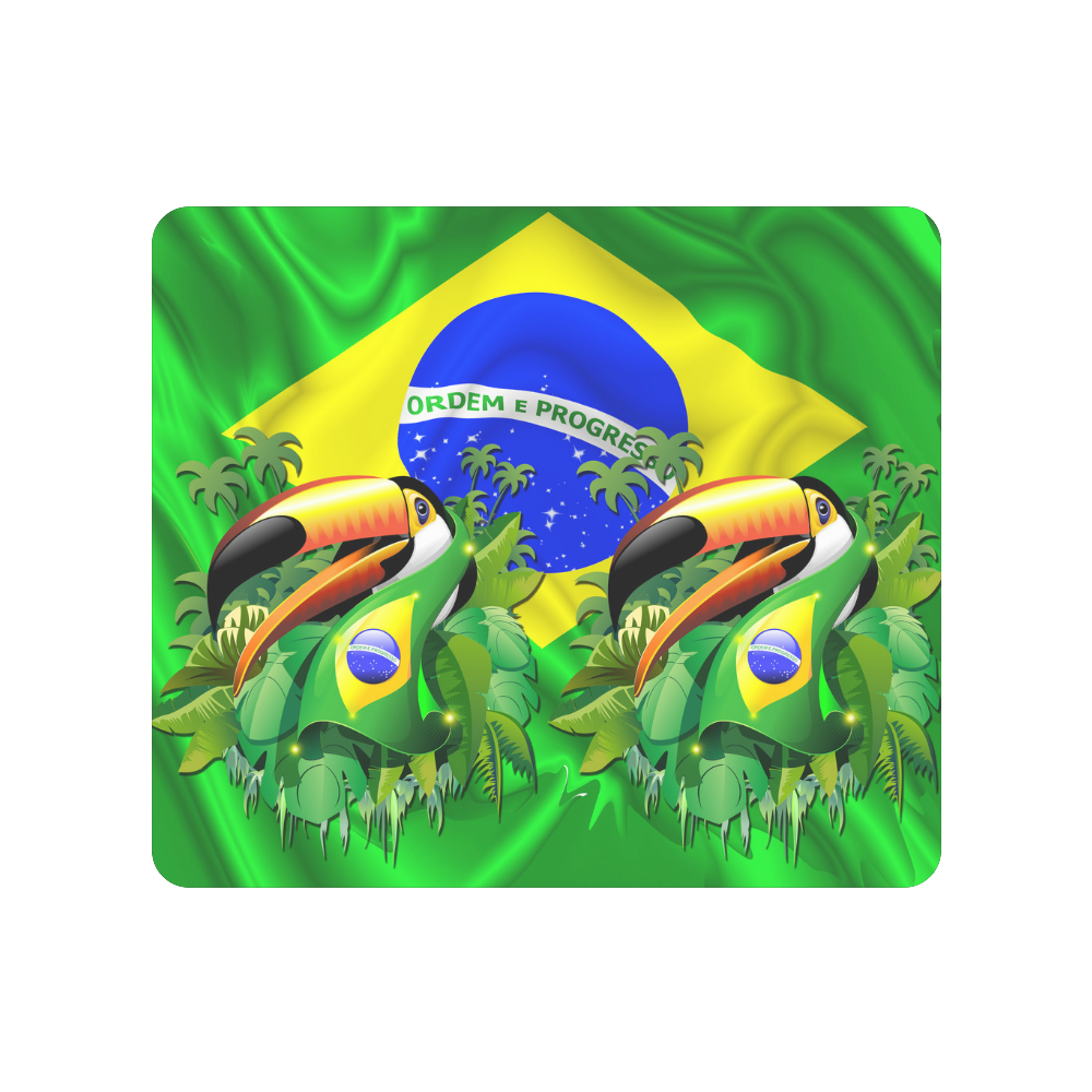 Brazil Flag with Toco Toucan Men's Clutch Purse （Model 1638）