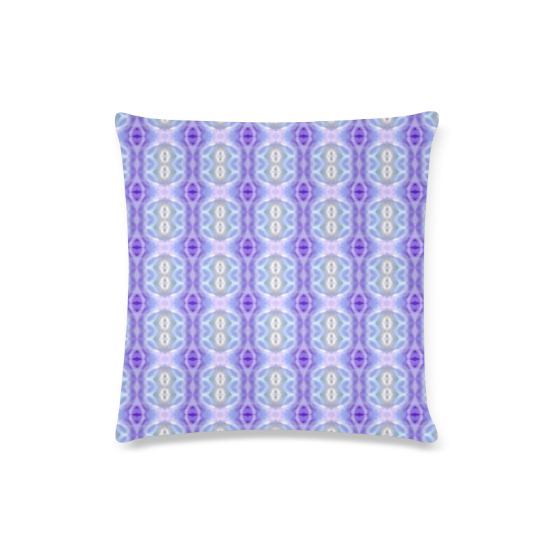 Light Blue Purple White Girly Pattern Custom Zippered Pillow Case 16"x16"(Twin Sides)