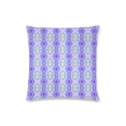 Light Blue Purple White Girly Pattern Custom Zippered Pillow Case 16"x16"(Twin Sides)