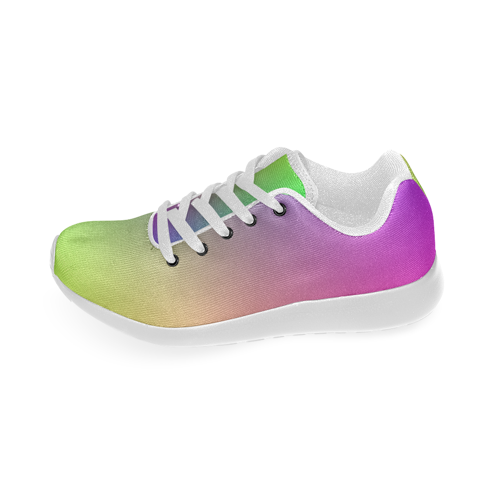 Rainbow Sidewalk Chalk Wash Men’s Running Shoes (Model 020)