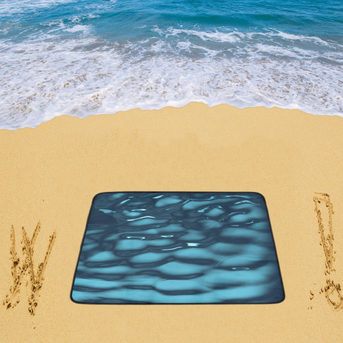 Blue Water Waves Beach Mat 78"x 60"