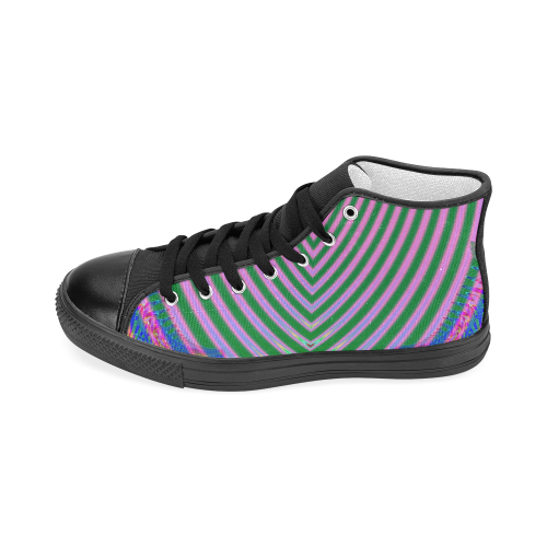 Evening Ripples Dancing on the Lagoon Fractal Men’s Classic High Top Canvas Shoes (Model 017)