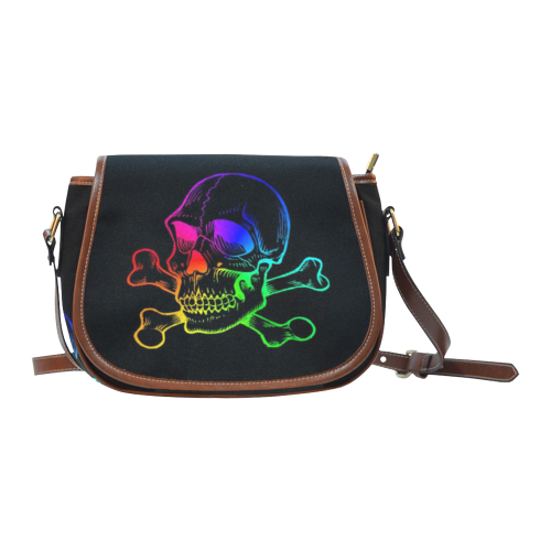 Skull 816 (Halloween) rainbow Saddle Bag/Small (Model 1649) Full Customization