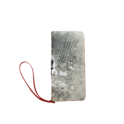 Music, microphone on vintage background Women's Clutch Wallet (Model 1637)