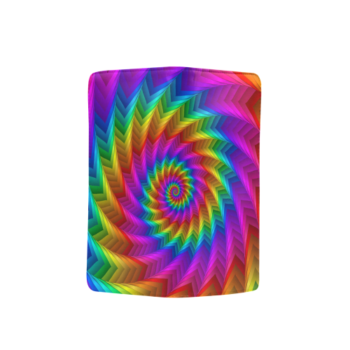 Psychedelic Rainbow Spiral Fractal Men's Clutch Purse （Model 1638）