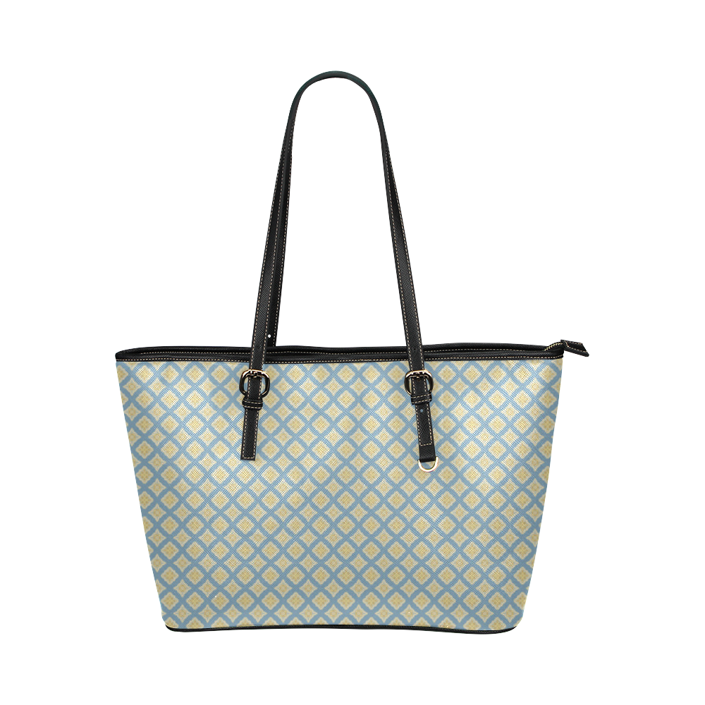 Ornament Pattern Leather Tote Bag/Small (Model 1651)