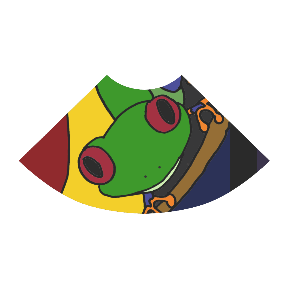 Cool Funny Artsy Tree frog Abstract Atalanta Sundress (Model D04)