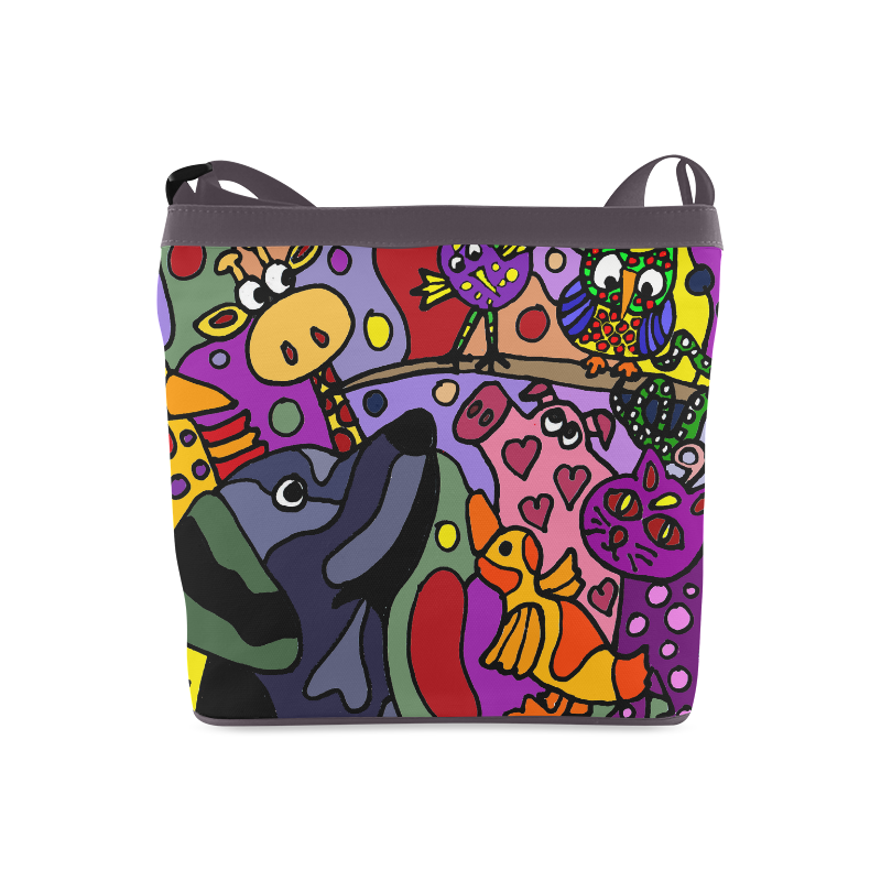 Cool Artistic Animals Abstract Crossbody Bags (Model 1613)