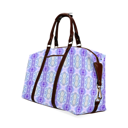 Light Blue Purple White Girly Pattern Classic Travel Bag (Model 1643)