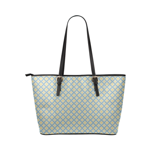 Ornament Pattern Leather Tote Bag/Small (Model 1651)