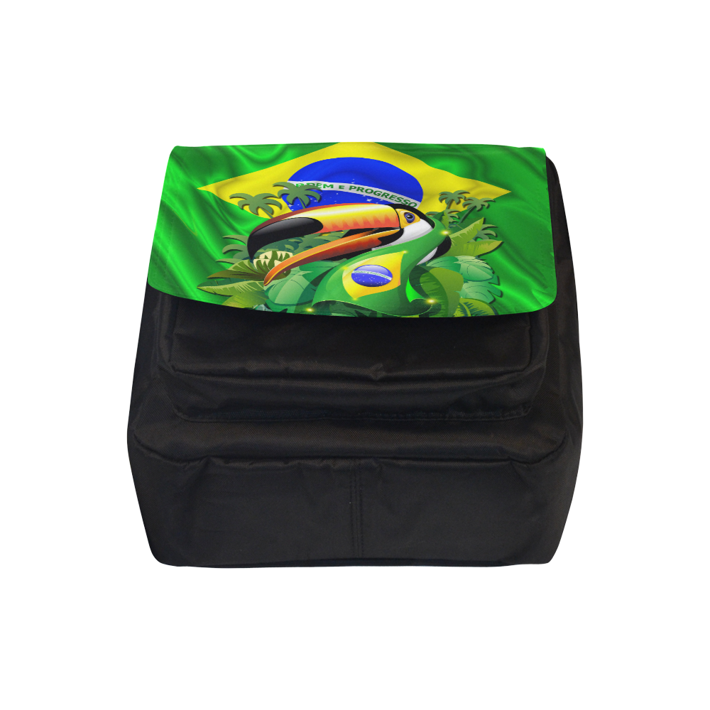 Brazil Flag with Toco Toucan Crossbody Nylon Bags (Model 1633)