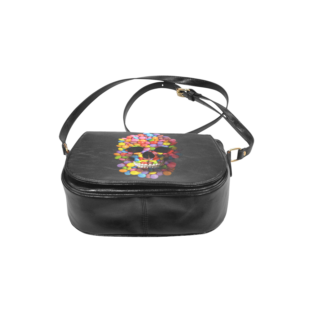 Halloween Candy Sugar Skull Classic Saddle Bag/Large (Model 1648)