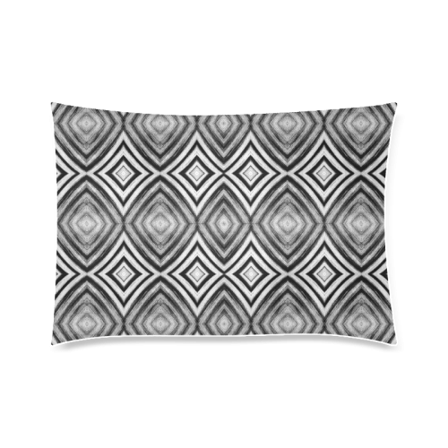 black and white diamond pattern Custom Zippered Pillow Case 20"x30" (one side)