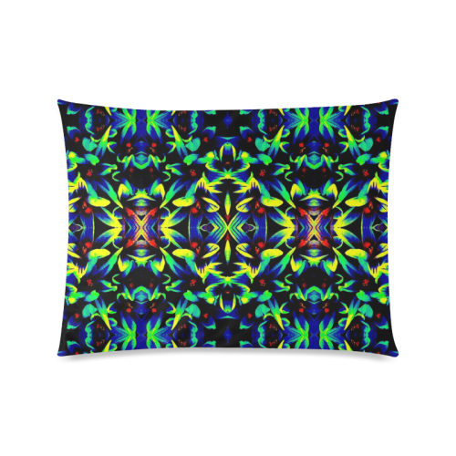 Cool Green Blue Yellow Design Custom Picture Pillow Case 20"x26" (one side)
