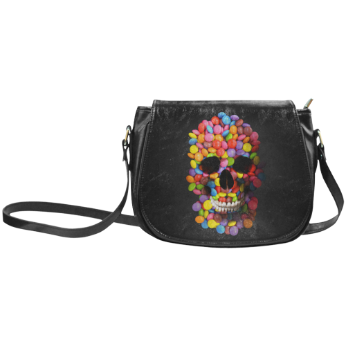 Halloween Candy Sugar Skull Classic Saddle Bag/Small (Model 1648)