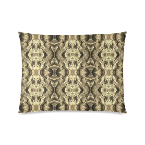 Gold Fabric Pattern Design Custom Picture Pillow Case 20"x26" (one side)