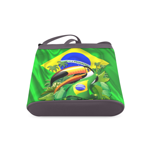 Brazil Flag with Toco Toucan Crossbody Bags (Model 1613)