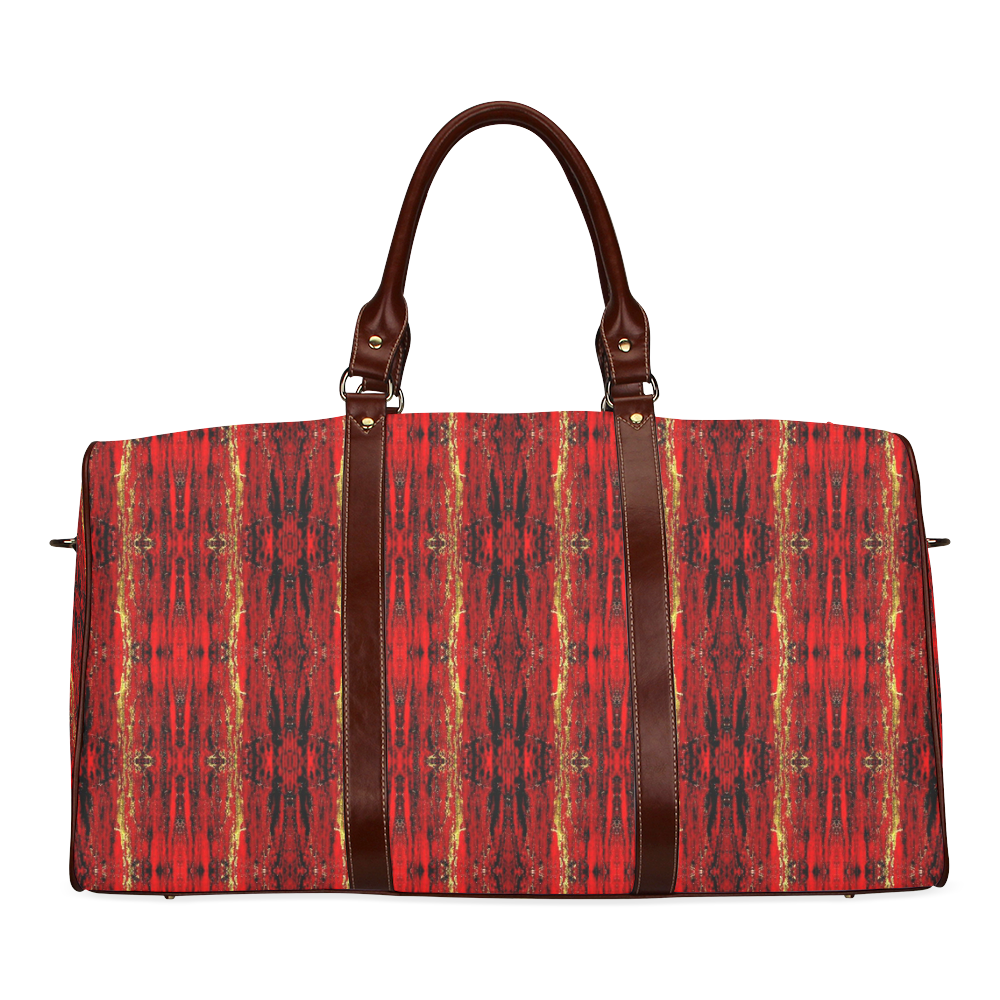 Red Gold, Old Oriental Pattern Waterproof Travel Bag/Large (Model 1639)