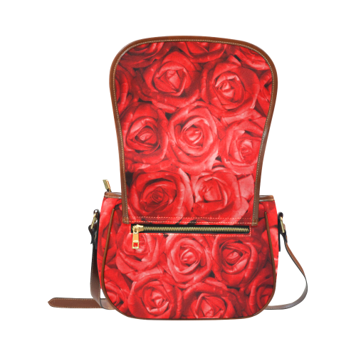 gorgeous roses L Saddle Bag/Large (Model 1649)