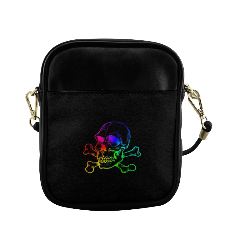 Skull 816 (Halloween) rainbow Sling Bag (Model 1627)