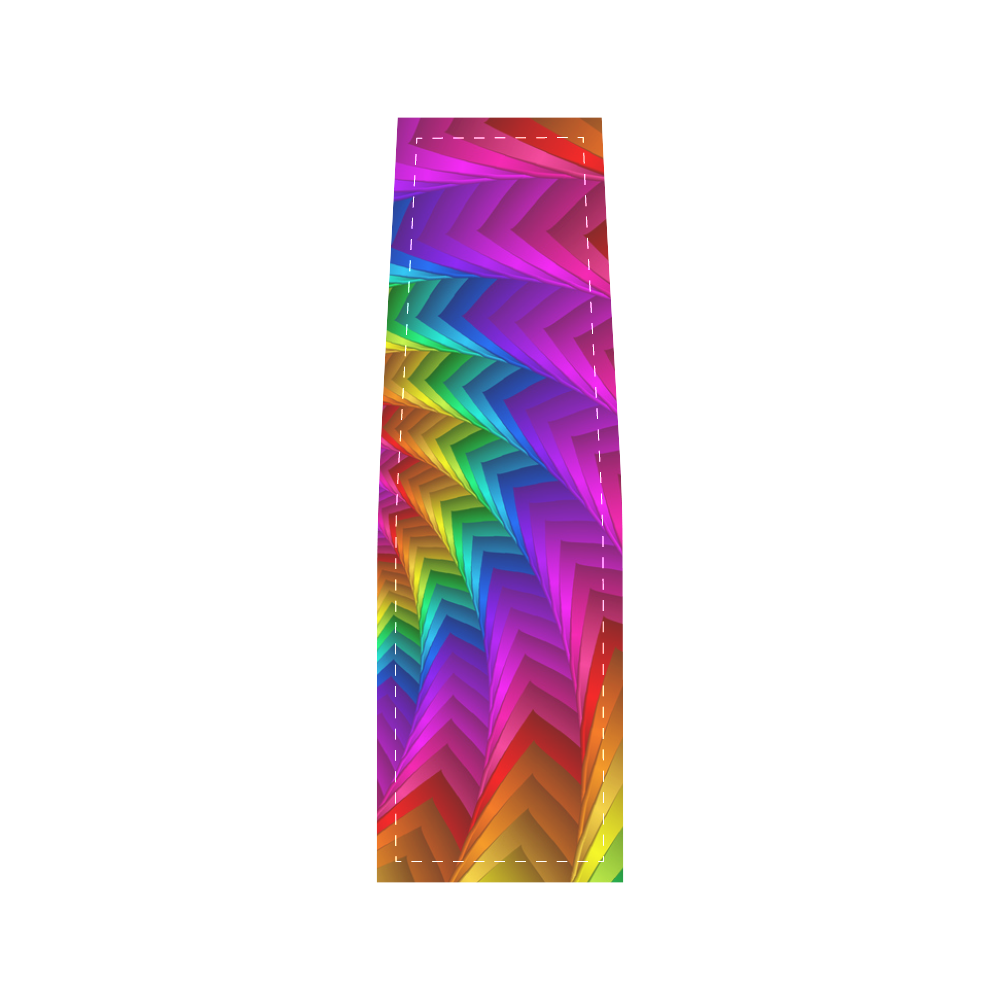 Psychedelic Rainbow Spiral Fractal Saddle Bag/Small (Model 1649) Full Customization