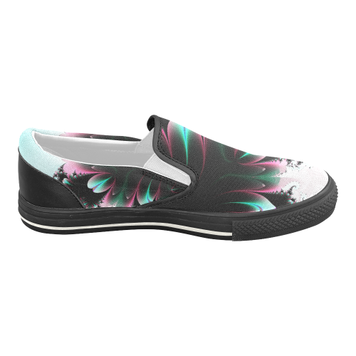 Twilight Comes To The Meadow Fractal Abstract Men's Unusual Slip-on Canvas Shoes (Model 019)