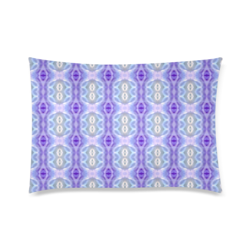 Light Blue Purple White Girly Pattern Custom Zippered Pillow Case 20"x30" (one side)